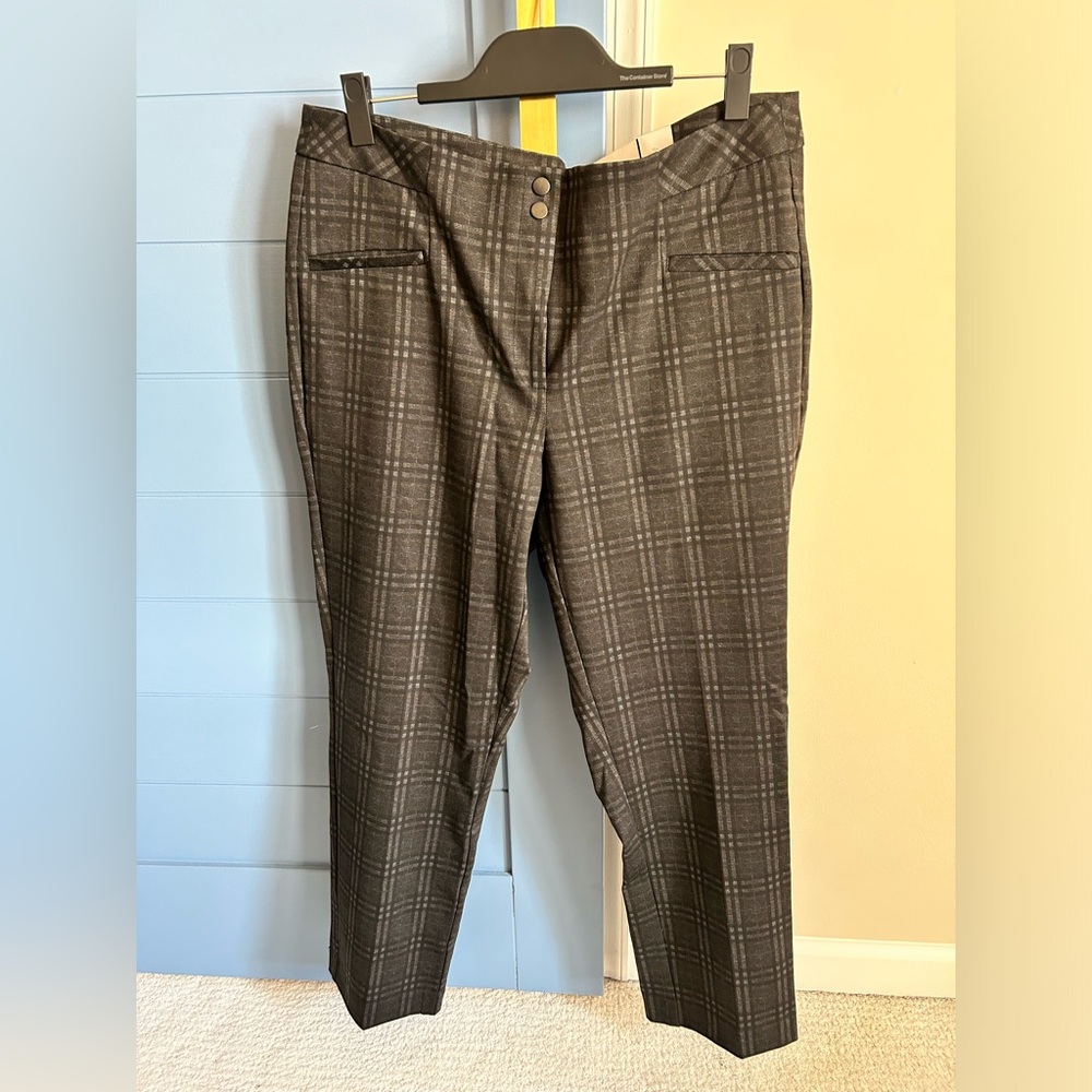 Plaid Slim Leg Pant